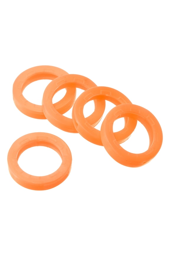 0.67" ID Key Cap Tags Plastic Key Cap Cover Rings Keys Identifier Coding Ring Orange 40 Pack