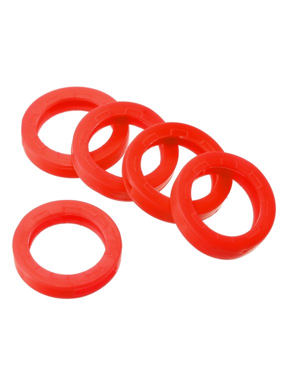 0.67" ID Key Cap Tags Plastic Key Cap Cover Rings Keys Identifier Coding Ring Red 40 Pack