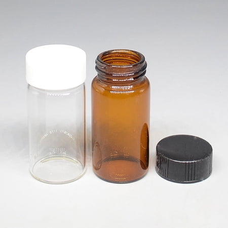 0.67oz Refillable Empty Carrier Oil Kit Essential Oil Bottles 20ml Amber Bottles with White Cap 36Pcs