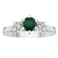 thumbnail image 1 of 0.68 CTTW Emerald & Diamonsd Engagement Ring, 14K Gold - Size 5.5, 1 of 1