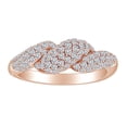 thumbnail image 1 of AFFY 0.68 Carat (Cttw) Round Shape White Natural Diamond Fashion Engagement Ring In 10k Solid Rose Gold Ring Size-5, 1 of 1