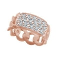 thumbnail image 1 of AFFY 0.68 Carat (Ctw) Round White Natural Diamond Fashion Anniversary Wedding Band Ring In 14k Rose Gold Ring Size-4.5, 1 of 1