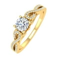 thumbnail image 1 of 0.68 Carat Prong Set Diamond Twisted Engagement Ring in 10K Yellow Gold (Ring Size 9.5), 1 of 5