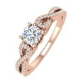 thumbnail image 1 of 0.68 Carat Prong Set Diamond Twisted Engagement Ring in 14K Rose Gold (Ring Size 11), 1 of 5