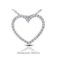 thumbnail image 1 of 0.68 Carat Total Natural Diamonds 18K White Gold Prong Setting Heart Shape Fashion Pendant, 1 of 1