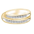 thumbnail image 1 of AFFY 0.69 Cttw Round Cut White Natural Diamond Engagement Wedding Matching Band Ring Set 14k Solid Yellow Gold, 1 of 1