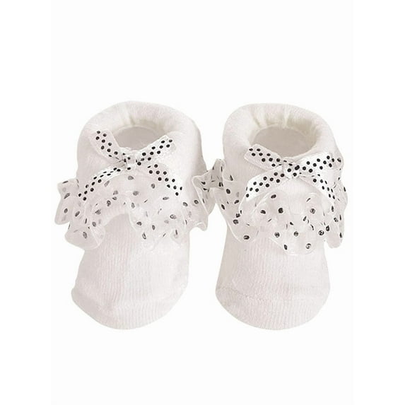 0-6Months Baby Girl Tutu Socks Bow Lace Newborn Infant Frilly Sock Cotton Short Soft Cute