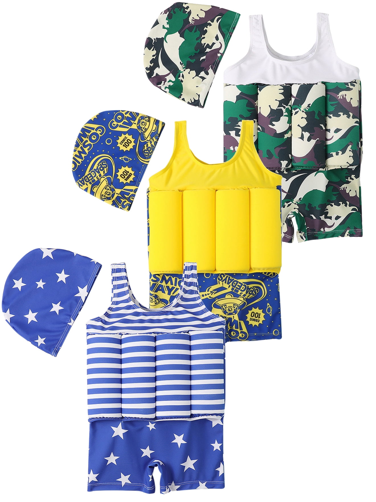 06Years Toddler Baby Buoyancy Floatation Swimsuit Baby Float Suit Swim Vest One Piece Bathing