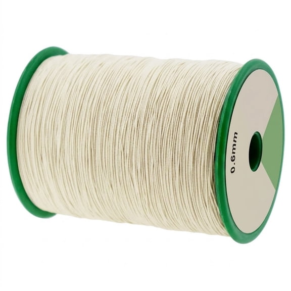 0.6mm Cream Shirring Elastic Thread, 546 Yards, Strong Polyester Rubber Stretch Thread for Gathering, Smocking, Hemming, Knitting, Crochet, Beading, Jewelry Making, Dressmaking, Crafting, Cream