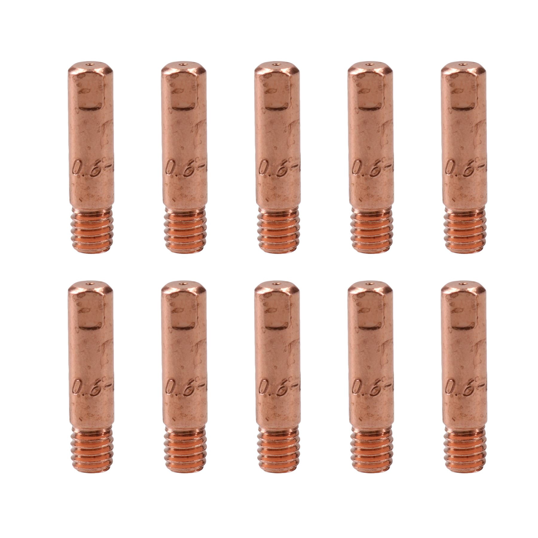 0.6mm Mig Welding Welder Round Contact Tips for MB15 Euro Torches 10pk ...