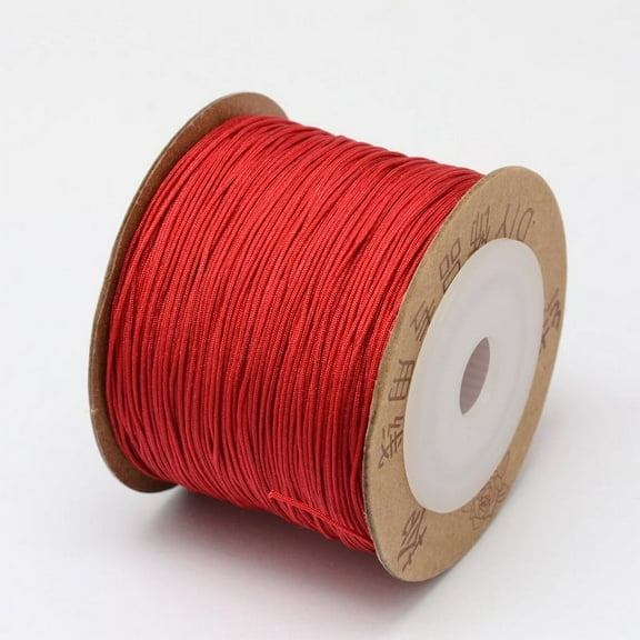 0.6mm Nylon String Cord 109 Yards Nylon Satin String Bracelet String Chinese Knotting Cord Beading Thread for Jewelry Making Necklaces