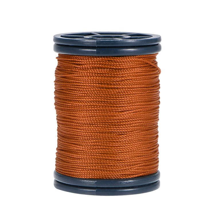 0.6mm Polyester Sewing Thread 82 Yards Extra Strong Upholstery Thread  Lightly Wax String Alloy Orange