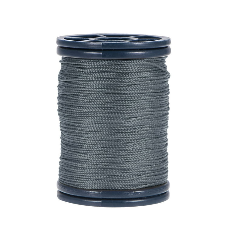 0.6mm Polyester Sewing Thread 82 Yards Extra Strong Upholstery Thread  Lightly Wax String Grey