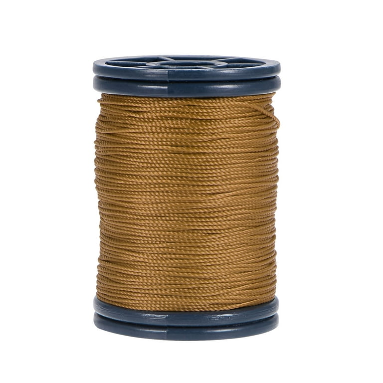 0.6mm Polyester Sewing Thread 82 Yards Extra Strong Upholstery Thread  Lightly Wax String Light Brown