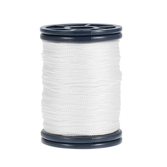 0.6mm Polyester Sewing Thread 82 Yards Extra Strong Upholstery Thread Lightly Wax String White