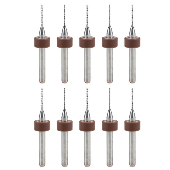 0.6mm Tungsten Carbide Rotary Tool CNC Engraving Print Circuit Board Micro PCB Drill Bits 1/8 Inch Shank 10 Pcs
