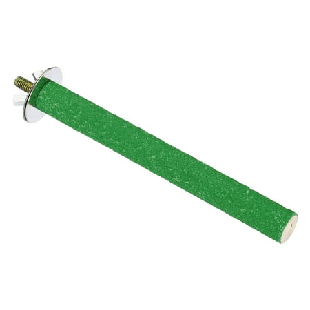 0.6x5.5" Bird Paw Grinding Stick Parrot LoveBird Parakeet Cockatiel Perch Stand, Green