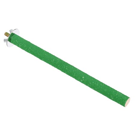 0.6x7.9" Bird Paw Grinding Stick Parrot LoveBird Parakeet Cockatiel Perch Stand, Green
