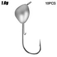 thumbnail image 1 of 0.7/1.0/1.8/2.5/3.5/5g Hot Durable Sharp Perforated 0.7/1.0/1.8/2.5/3.5/5g Pointed Head Jigging Bait Carbon Steel Lead Head Hook 1.0G, 1 of 8