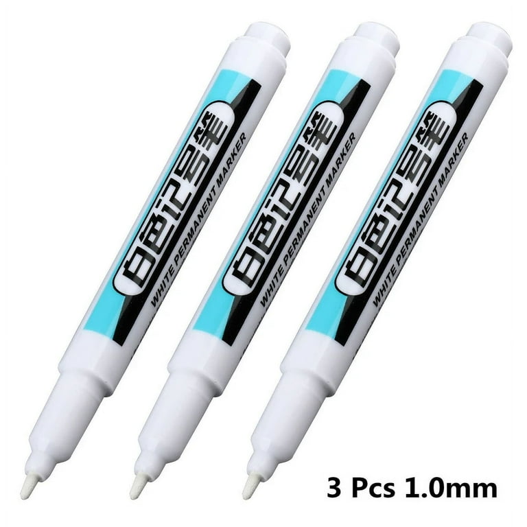 0.7/1.0/2.5MM White Permanent Marker Pens 1/2/3Pcs Paint Markers
