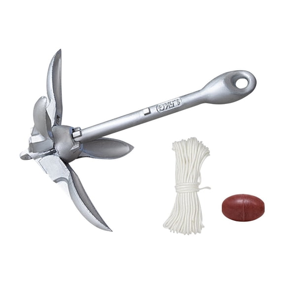 0.7/1.5KG Boat Anchor With 65ft Marine Rope And Buoy Anchor Marine Anchor For Canoes Paddle Boards ,Versatile