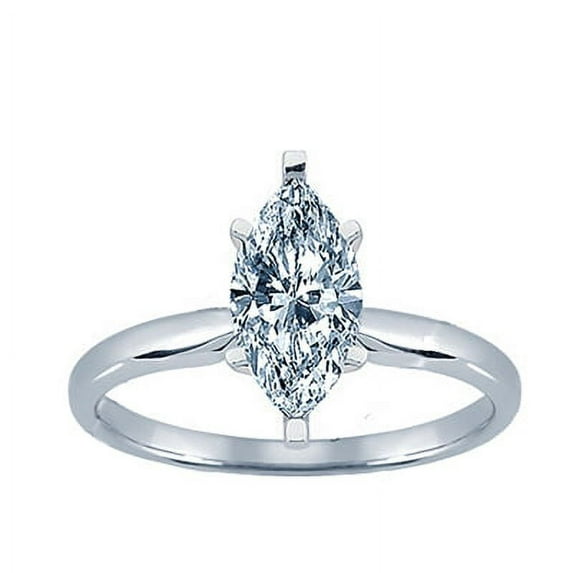 0.7 Ct Glimmers Diamond Engagement Ring in Marquise Cut Woman Know of Her Man Unending Love