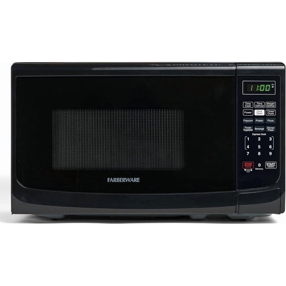0.7 Cu Ft Countertop Microwave Oven 700 Watts Auto Cook Defrost Easy Clean Child Safety Lock Black Bestseling