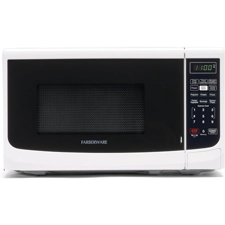 0.7 Cu. Ft Countertop Microwave Oven 700 Watts Auto Cook Defrost Easy Clean Child Safety Lock White Bestseling