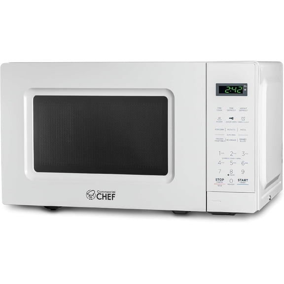 0.7 Cu Ft Countertop Microwave Oven with Touch Controls Digital LED Display 700W 10 Power Levels 10 Inch Turntable White Bestseling