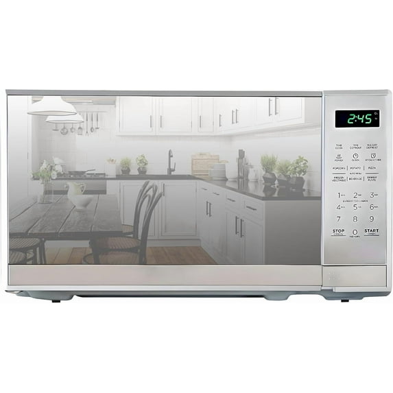 0.7 Cu Ft Microwave Oven - 700 Watt Stainless Steel Compact Microondas, Smart Convection Countertop Kitchen Appliance With Digital Touch Use, Pre-Set Style Easy To Use Spacemaker Horno