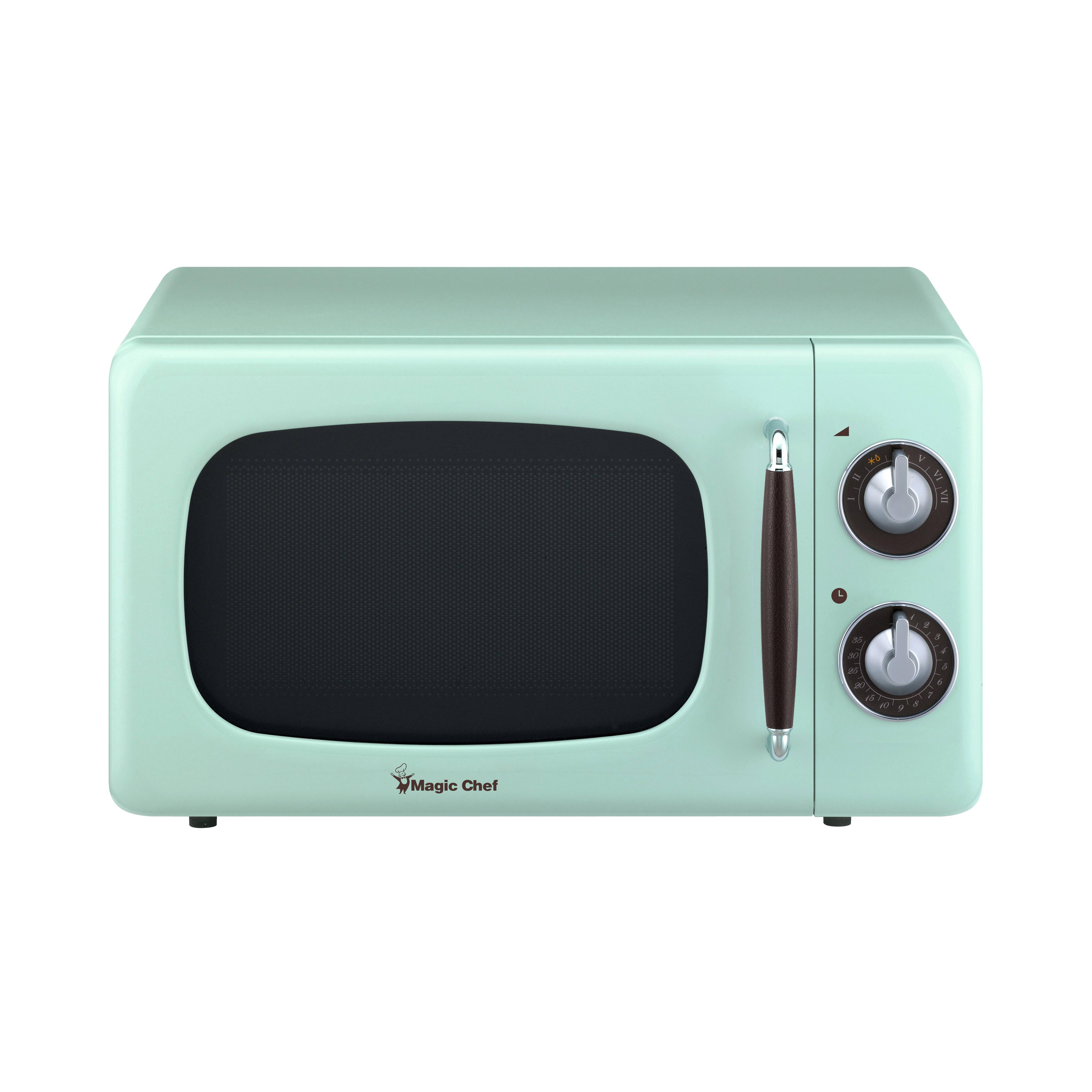 0.7 Cu ft New Magic Chef 700 Watt Countertop Microwave in Mint Green - image 1 of 5