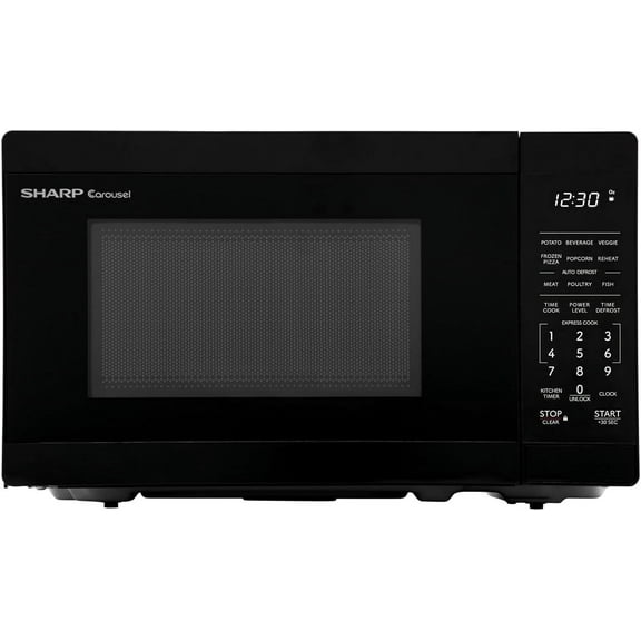 0.7 Cubic Foot Countertop Microwave Oven with A Removable 10-inch Turntable, Compact Microwave, 700 Watts, Black