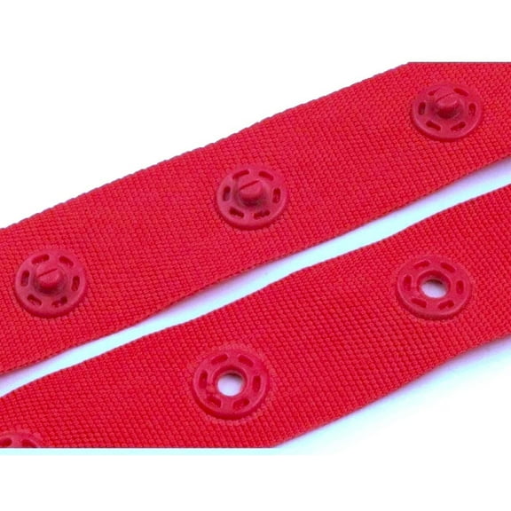 0.7 Inch Snap Button Tape Sewing Fastener Polyester Plastic Press Stud Replacement Crafting DIY 5/10 YDS