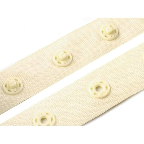 0.7 Inch Snap Button Tape Sewing Fastener Polyester Plastic Press Stud Replacement Crafting DIY 5/10 YDS