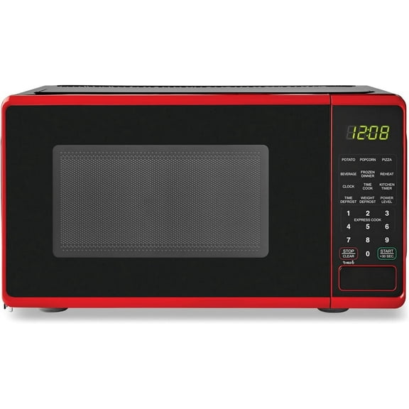 0.7 cu. ft. Countertop Microwave Oven, 700 Watts New (Color : Red)