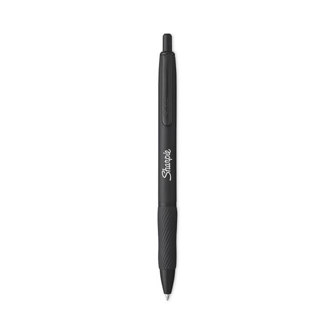 0.7 mm Sharpie S-Gel Pens, Matte Black - Pack of 12