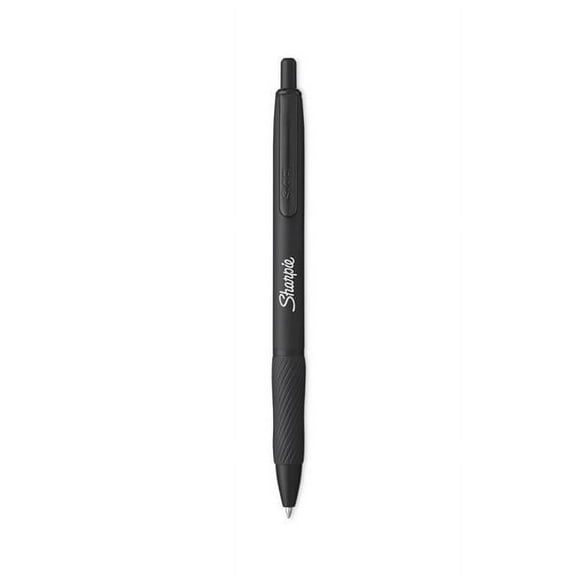 0.7 mm Sharpie S-Gel Pens, Matte Black - Pack of 12