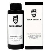 0.7 oz , Slick Gorilla Volumizing Matte Effect Hair Styling Powder, hair scalp beauty - Pack of 1 w/ Sleek 3-in-1 Comb/Brush