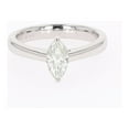 thumbnail image 1 of 0.70 CTW DEW Marquise Moissanite Two Prong Solitaire Ring in Sterling Silver, 1 of 3