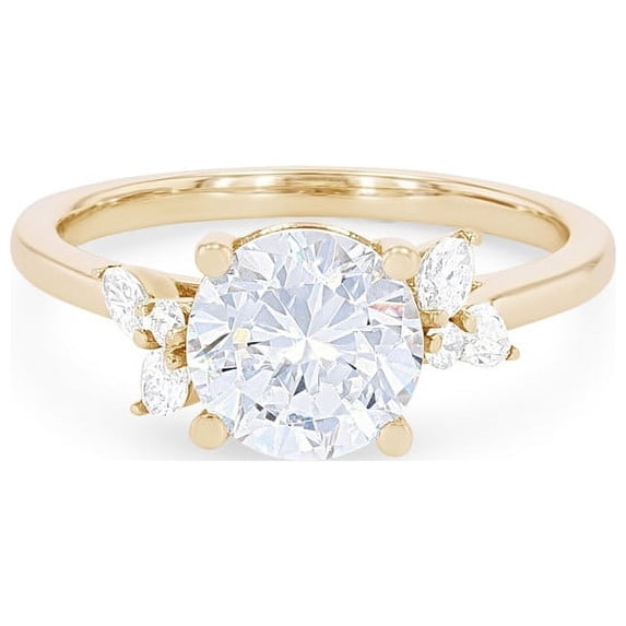 0.70 Carat Brilliant Round Cut Real Diamond Elegant Solitaire Wedding Ring for Women Solid 18K Yellow Gold Size 10