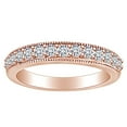 thumbnail image 1 of AFFY 0.70 Carat (Ctw) Round Shape White Natural Diamond Anniversary Wedding Band Ring In 14k Solid Rose Gold Ring Size-8, 1 of 1