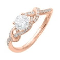 thumbnail image 1 of 0.70 Carat Diamond Twisted Engagement Ring Band in 14K Rose Gold (Ring Size 8.75) (I1-I2 Clarity), 1 of 2