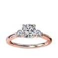 thumbnail image 1 of 0.70 Carat Excellent Cushion Cut Natural Diamond Three Stone Beautiful Ring for Women Solid 18K Rose Gold Size 11.5, 1 of 8