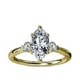thumbnail image 1 of 0.70 Carat Excellent Marquise Cut Natural Diamond Beautiful Three Stone Bridal Ring for Bride Solid 14K Yellow Gold Size 5, 1 of 8
