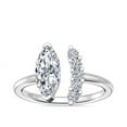 thumbnail image 1 of 0.70 Carat Excellent Marquise Cut Natural Diamond Unique Solitaire Ring for Women Solid 18K White Gold Size 8.5, 1 of 8