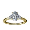 thumbnail image 1 of 0.70 Carat Excellent Oval Cut Real Diamond Latest Design Three Stone Engagement Ring for Ladies Solid 14K Yellow Gold Size 7.5, 1 of 8