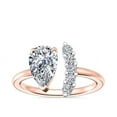 thumbnail image 1 of 0.70 Carat Excellent Pear Cut Natural Diamond Unique Solitaire Ring for Women Solid 18K Rose Gold Size 8.5, 1 of 8