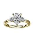 thumbnail image 1 of 0.70 Carat Excellent Pear Shape Genuine Diamond Latest Design Three Stone Engagement Ring for Ladies Solid 18K Yellow Gold Size 7.5, 1 of 8