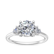 0.70 Carat Excellent Round Cut Real Diamond Elegant Solitaire Ring for Anniversary Solid 14K White Gold Size 7