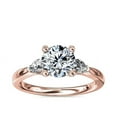 thumbnail image 1 of 0.70 Carat Excellent Round Cut Real Diamond New Design Three Stone Ring for Wedding Solid 18K Rose Gold Size 11, 1 of 8